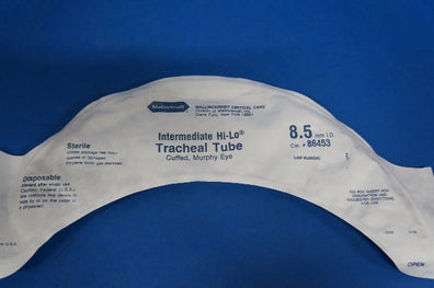 Mallinckrodt 86453 Intermediate Hi-Lo Tracheal Tube 8.5mm ~ Box of 10